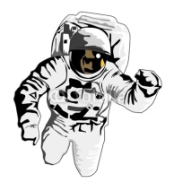 Naklejki astronaut flying
