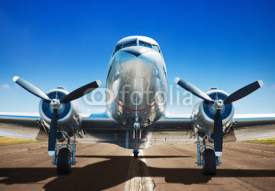 Naklejki airplane on a runway