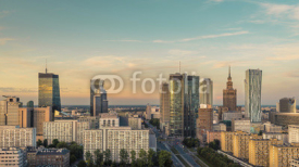 Fototapety Warsaw Downtown, late afternoon light, Poland