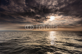Fototapety Beautiful seascape evening sea horizon and sky.