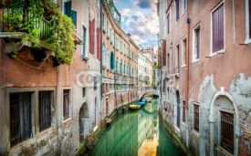 Naklejki Narrow canal in Venice
