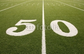 Fototapety American Football Field 50 Yard Line