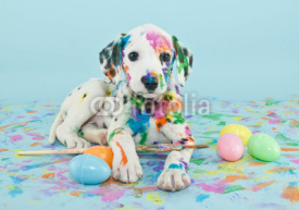 Naklejki Easter Dalmatain Puppy