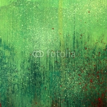 Obrazy i plakaty Green acrylic paint background texture paper