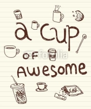 Naklejki A Cup of Awesome