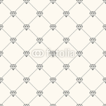 Naklejki Vector seamless retro pattern, with diamonds.