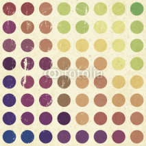 Naklejki Retro colorful circles background, vector