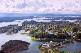 Naklejki Aerial View of Guatape Lake, Colombia