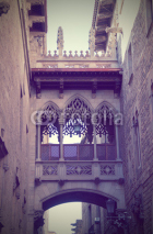 Naklejki Gothic quarter in Barcelona, Spain