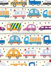 Obrazy i plakaty seamless car pattern