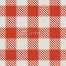Naklejki Seamless red and white tablecloth vector pattern.