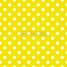 Fototapety Polka dots on yellow background seamless vector pattern
