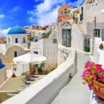 Fototapety charming streets of Santorini
