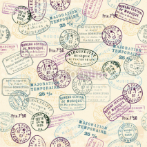 Obrazy i plakaty Vintage Stamp pattern