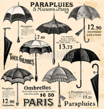 Naklejki Vintage umbrella background