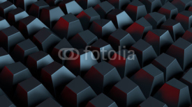 Fototapety 3d rendered background with extrude of primitives on randomly displacement plate.