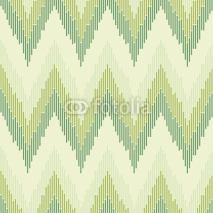 Naklejki Zigzag pattern in green color. Seamless texture.