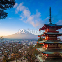 Fototapety Mt. Fuji viewed from Chureito Pagoda