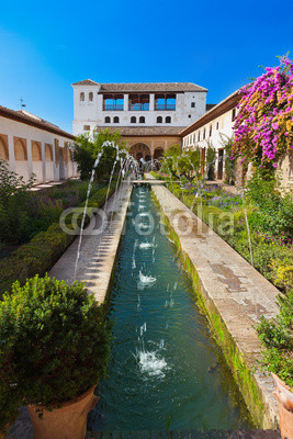 Alhambra palace at Granada Spain