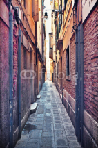 Fototapety Narrow street in Venice, Italy