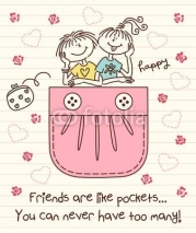 Naklejki Friends Are Like Pockets