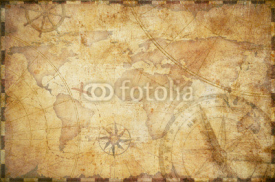 Fototapety old nautical treasure map background