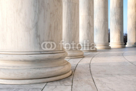 Naklejki Base of Ionic Columns at Jefferson Memorial in Washington DC