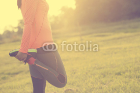 Fototapety Runner woman warm up