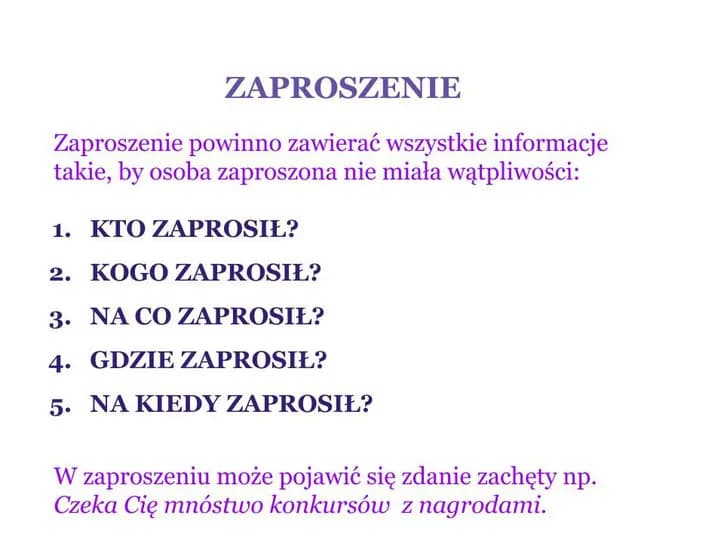 Jak się pisze zaproszenie: proste zasady i przykłady do użycia
