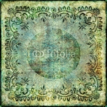 Fototapety vintage green lacy paper
