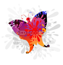 Fototapety Splash with Butterfly-Vector