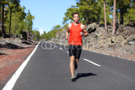 Naklejki Running man - male runner jogging
