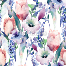 Obrazy i plakaty Spring Bouquet Seamless Pattern