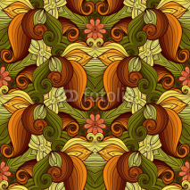 Fototapety Vector Seamless Colored Ornate Pattern