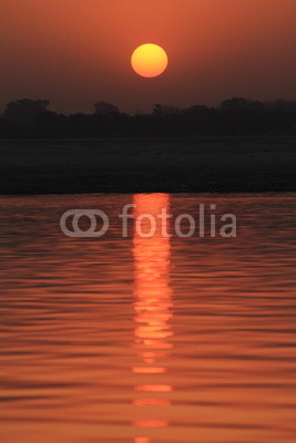 Sonnenaufgang in Varanasi Indien