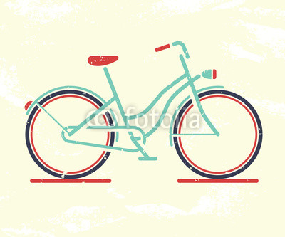 Retro bicycle. Vector illustration.