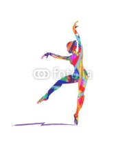 Naklejki abstract dancer silhouette