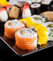 Obrazy i plakaty Japanese seafood sushi set