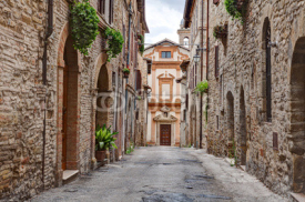 Fototapety old alley in Trevi, Umbria, Italy