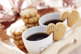 Naklejki coffee with cookie