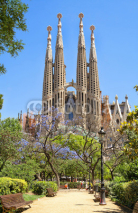 Naklejki BARCELONA, SPAIN - JUNE 05, 2014: Sagrada Familia - Basilica and