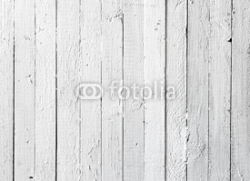 Naklejki Grunge white painted wooden plank