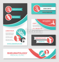 Medical clinic banner, card, flyer template design