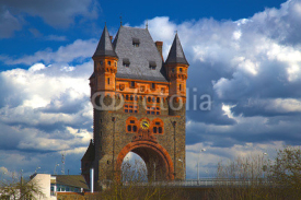 Naklejki Tower on the bridge of Nibelungs in Worms