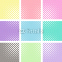 Fototapety Pastel polka dots swatches
