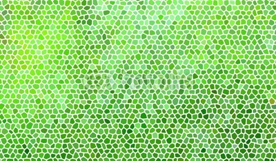 Abstract stone mosaic in green colors with white joints.