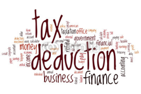 Naklejki Tax deduction word cloud