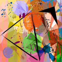 abstract background composition, with strokes and splashes