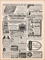 Fototapety newspaper page with antique advertisement 1909