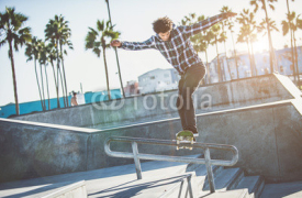 Fototapety Skater in action in Los angeles